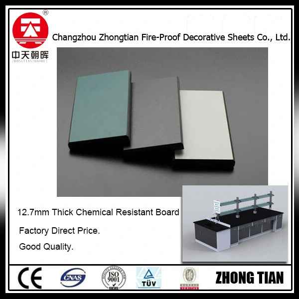 Chemical Acid Resistant Waterproof Heat Resistant HPL Laminate Compact Phenolic Board for Laboratory Countertop