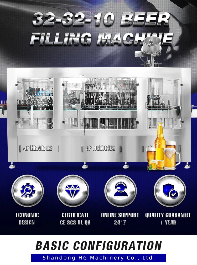 Automatic Glass Triblock Craft Beer Bottling Equipment / Bottle Washing Filling Capping Machine for Sale