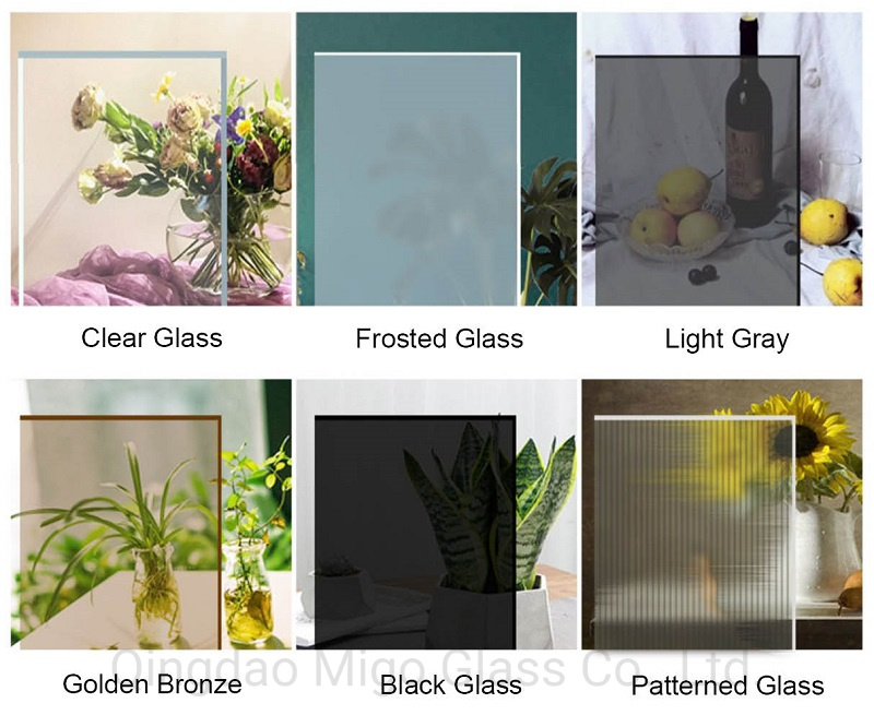 Tempered Glass Door Folding Hinged Sliding Glass Patio Door, Glass Partition Wall and Door