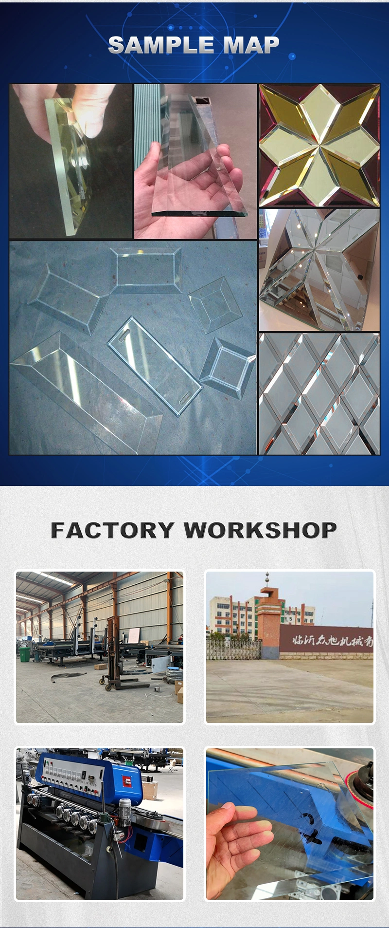Factory Supplier Glass Beveling Machine Glass Machine Glass and Mirror Straight Line Beveling Machine