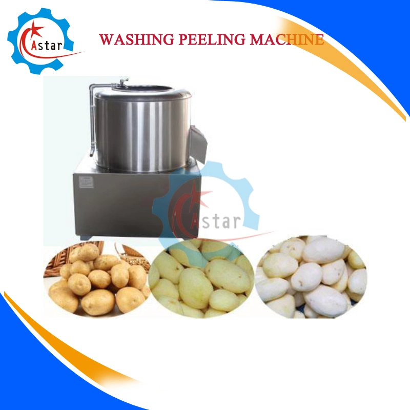 1000kg/H Output Steel Brush Roller Cassava Washer Machine