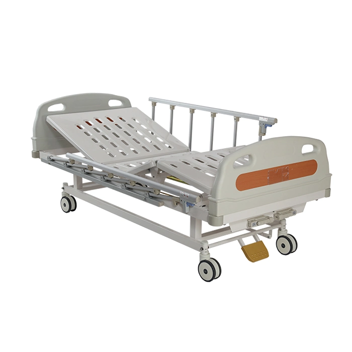 Central Brake ABS Hospital Manually Adjustable Bed