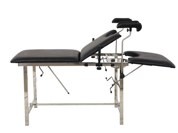 Hospital Equipment Manual Gynecology Examination Chair Delivery Bed Obstetric Exam Table