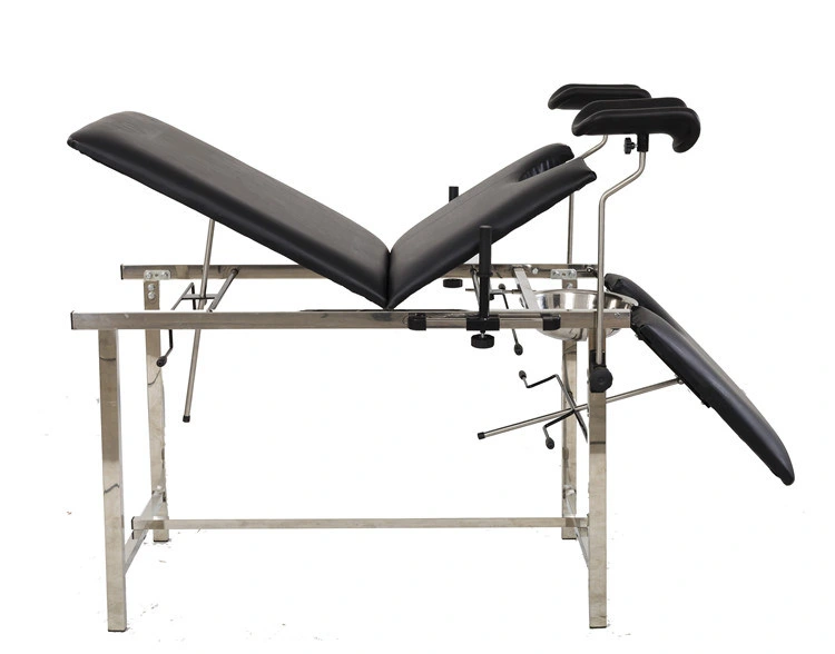 Hospital Equipment Manual Gynecology Examination Chair Delivery Bed Obstetric Exam Table