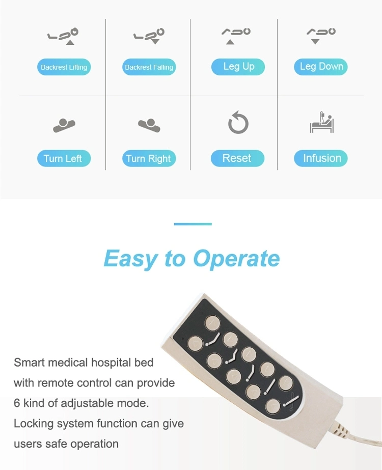 Lift up and Down Electric Medical Bed for Patience