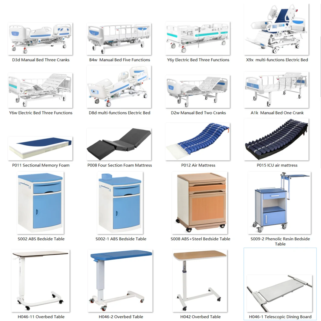 11 Functions Hospital Bed Multi-Functions Ward Bed with Night Light & Back-up Battery Multi-Functions Patient Bed ICU Bed