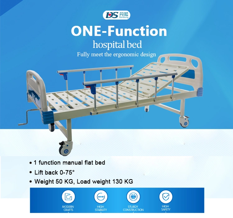 Hospital Equipment Adjustable Metal Medical Hospital Bed for Patient