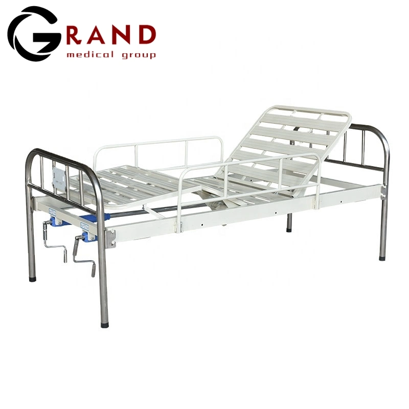 CE ISO FDA Approved Simple Manual Hospital Medical Patient Nursing Bed for Equipment Hospital Furniture