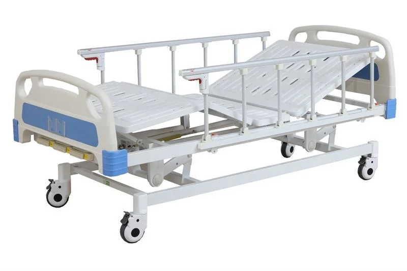 3 Cranks Hi-Lo Hospital Patient Bed with Aluminum Side Rails