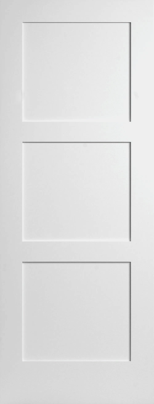 Australian Bespoke 3 Panel Interior White Shaker Door