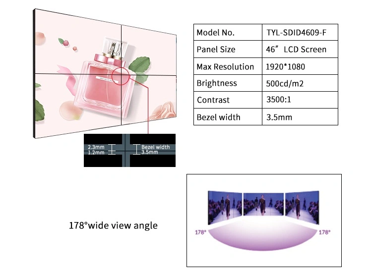 4K TV Video Wall Matrix Panel Video Wall Monitor Display 4K LCD Video Wall