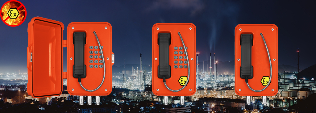 Atex Analog Telephone with Ex Horn & Beacon, SIP Explosion-Proof Telephone for Underground Mining