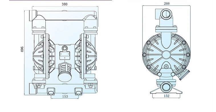 China Explosion-Proof Pneumatic Stainless Steel Diaphragm Pumps