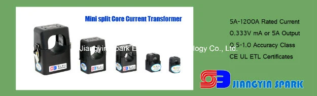 5A Output Split Core Current Transformer (AC current sensor) with 100A 200A 300A 400A 500A Current