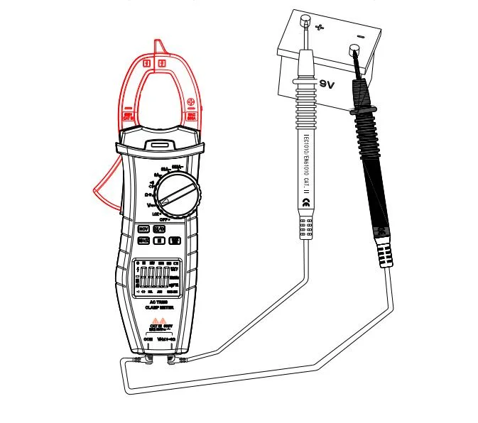 Voltage Mini Digital Clamp Multimeter Meter Current AC DC Voltage Resistance Capacitance Frequency Tester Detection