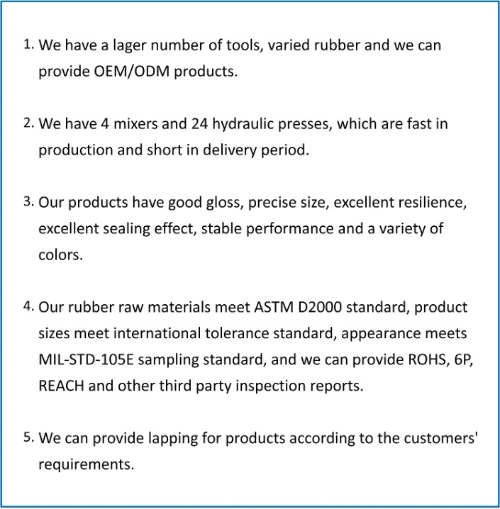 Customized Silicon Rubber Seal Rubber Product