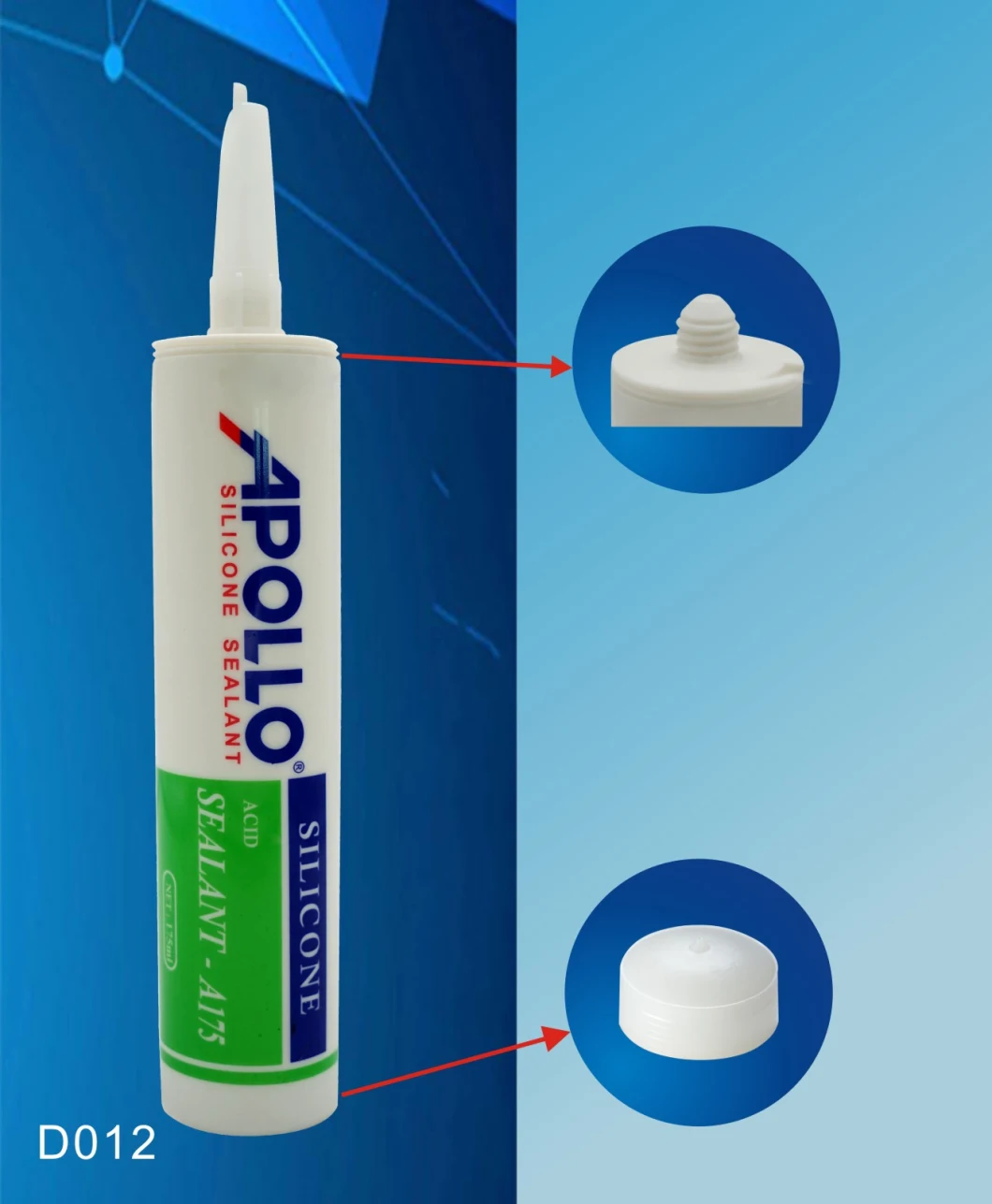 300ml Empty HDPE Silicone Sealant Dd12 Plastic Box