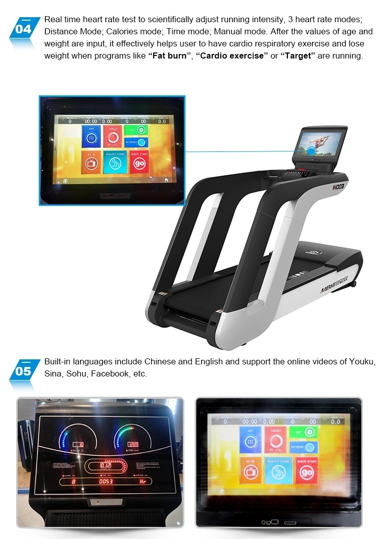 New Multi Body Strong Commercial Treadmill Machine