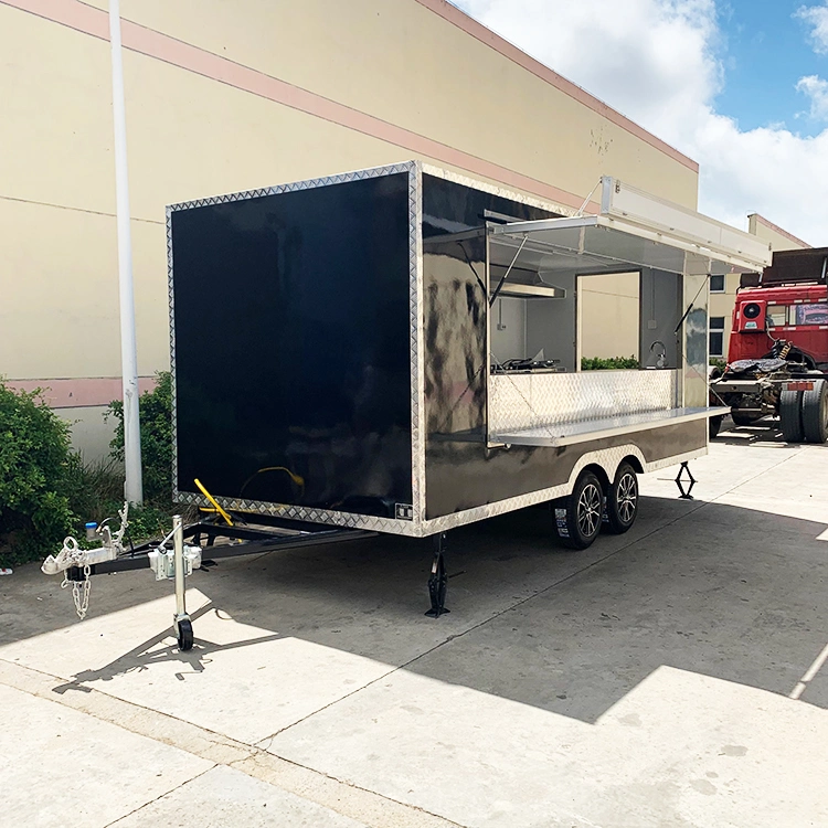 Portable Us Concession Food Trailer Food Trailer Solar Balcony Carbinet for Sale Camper Trailer