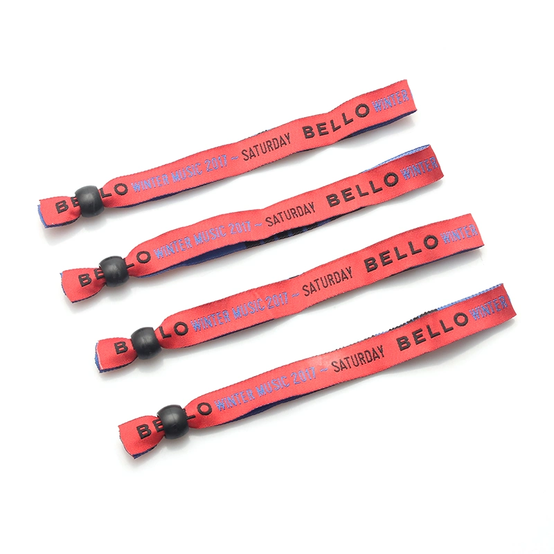 Top Sale Festival Wristband Fashion Promotional Event Woven Plastic Lock Festival Bracelet