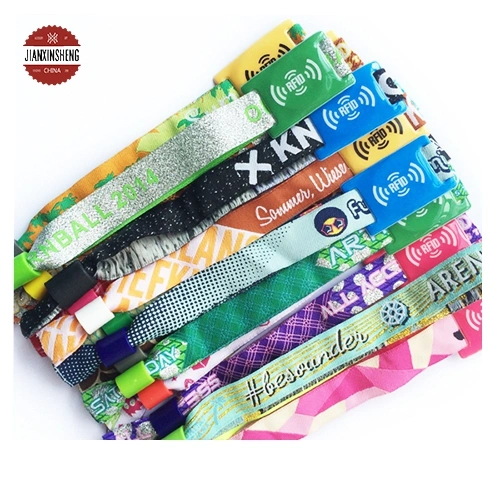 Cheap Festival Event Custom Woven Wristbands for Ticket/Factory Promotional Festival Event Ticket Woven/Sublimation Wristband