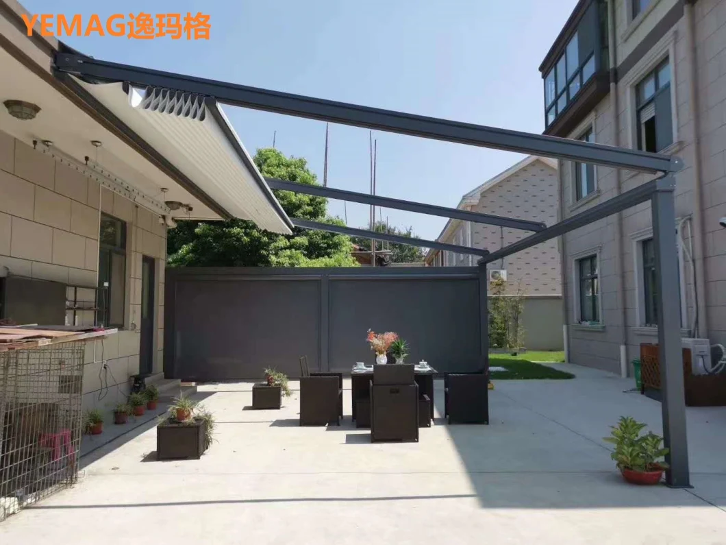 Yemag High Quality Folding Retractable Awning Roof for Decking/Awning/Pavilion/Gazebo