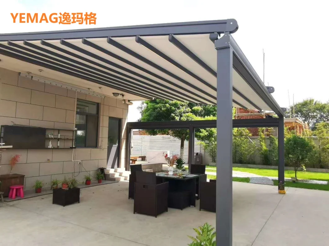 Yemag High Quality Folding Retractable Awning Roof for Decking/Awning/Pavilion/Gazebo