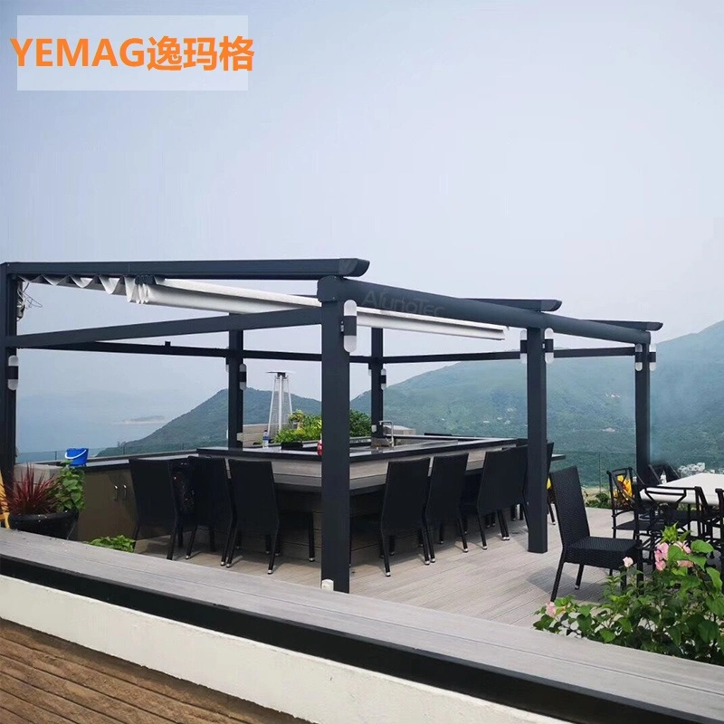 Yemag High Quality Folding Retractable Awning Roof for Decking/Awning/Pavilion/Gazebo