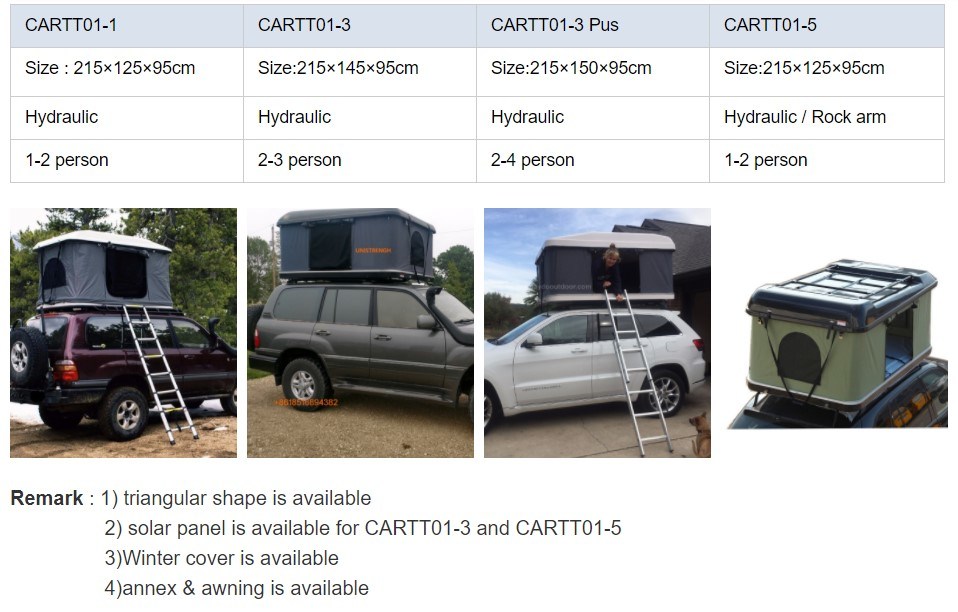 Canvas Fabric Fiberglass Car Roof Top Tent