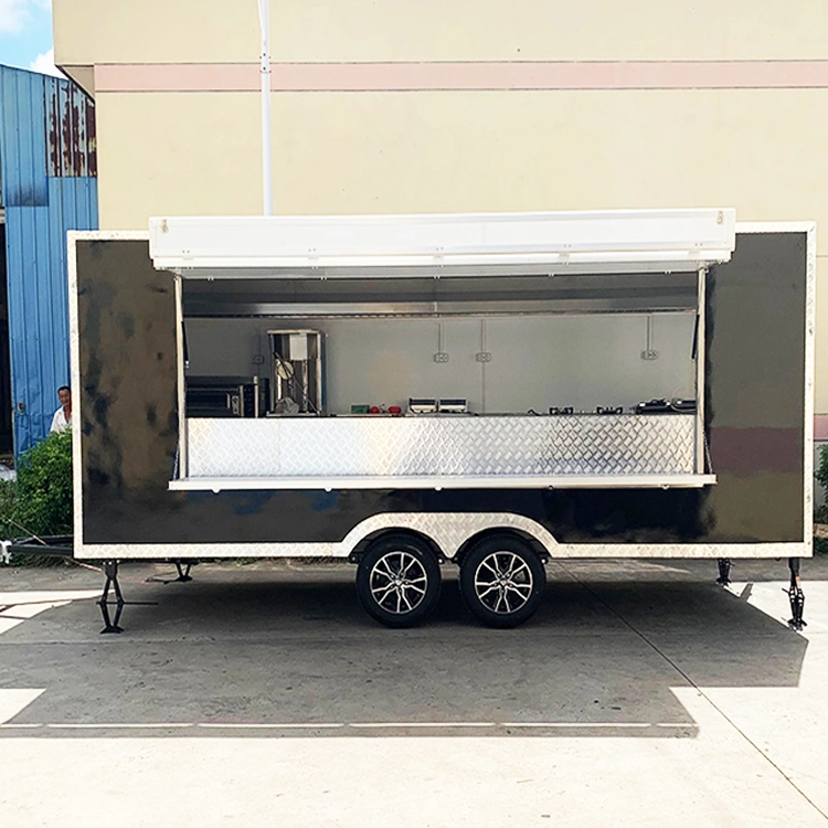 Portable Us Concession Food Trailer Food Trailer Solar Balcony Carbinet for Sale Camper Trailer