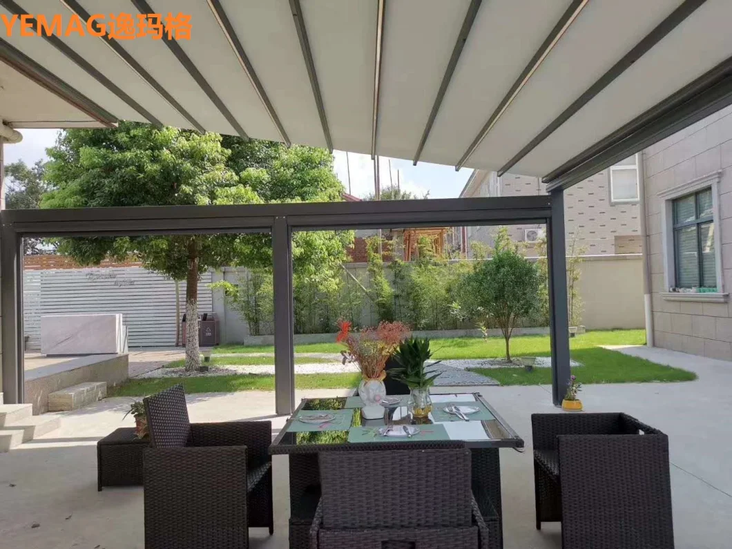 Yemag High Quality Folding Retractable Awning Roof for Decking/Awning/Pavilion/Gazebo