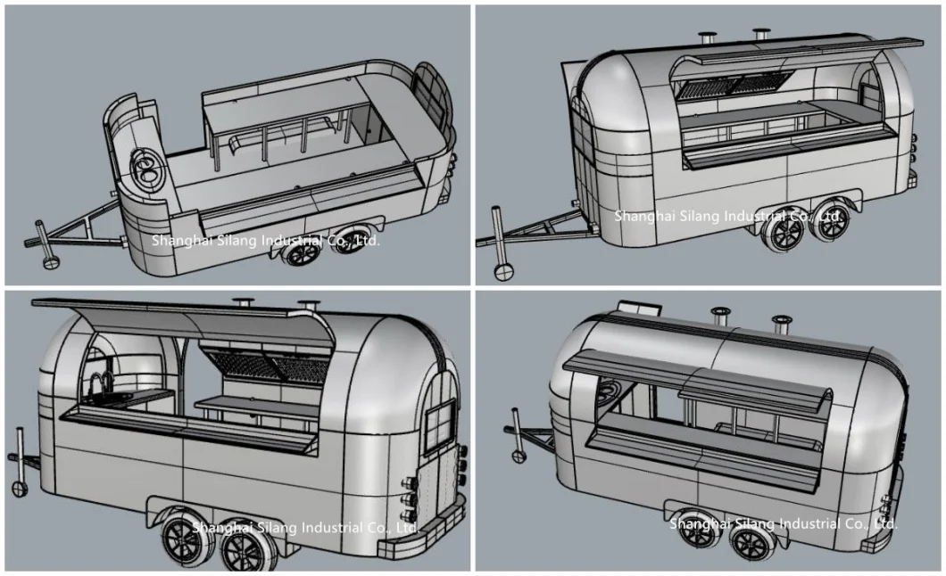 Customized Airstream Luxury Mobile Fast Food Camper Truck/ Ice Cream Coffee Camper Trailer