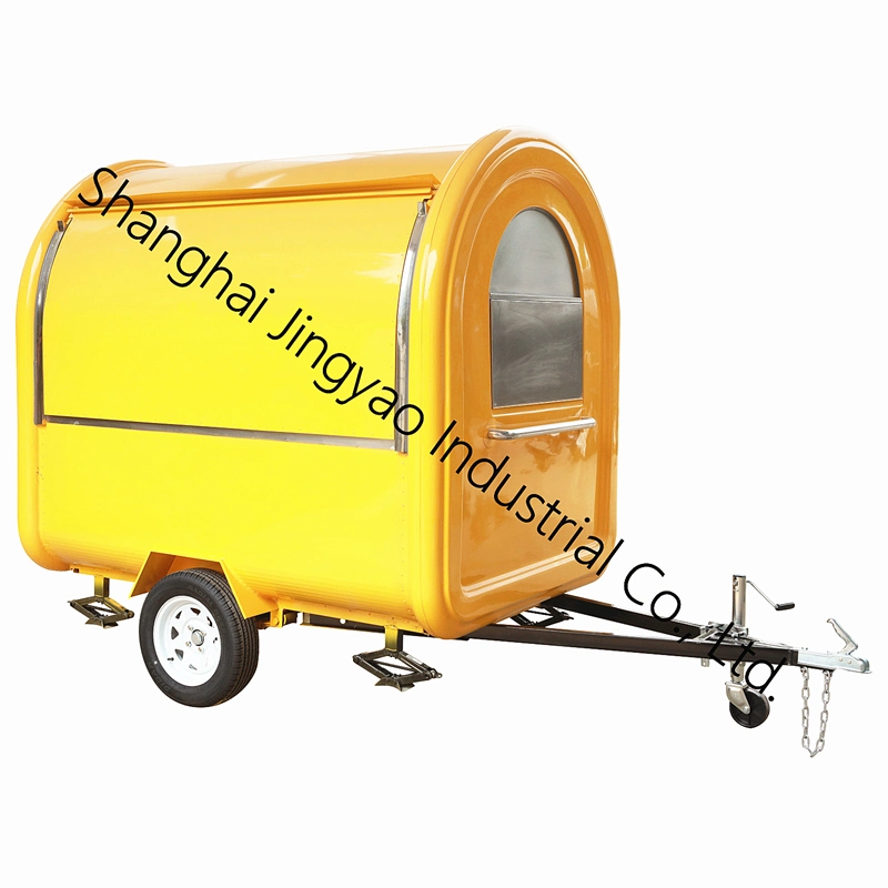 Two Wheels Food Trailer Food Truck for Sale Europe Mobile Food Cart with Frozen Yogurt Machine