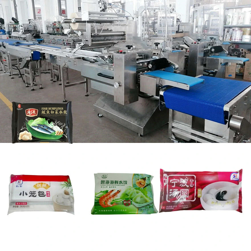 Best Selling Automatic Plastic Bag Frozen Food Flow Wrapping Packing packaging Machine