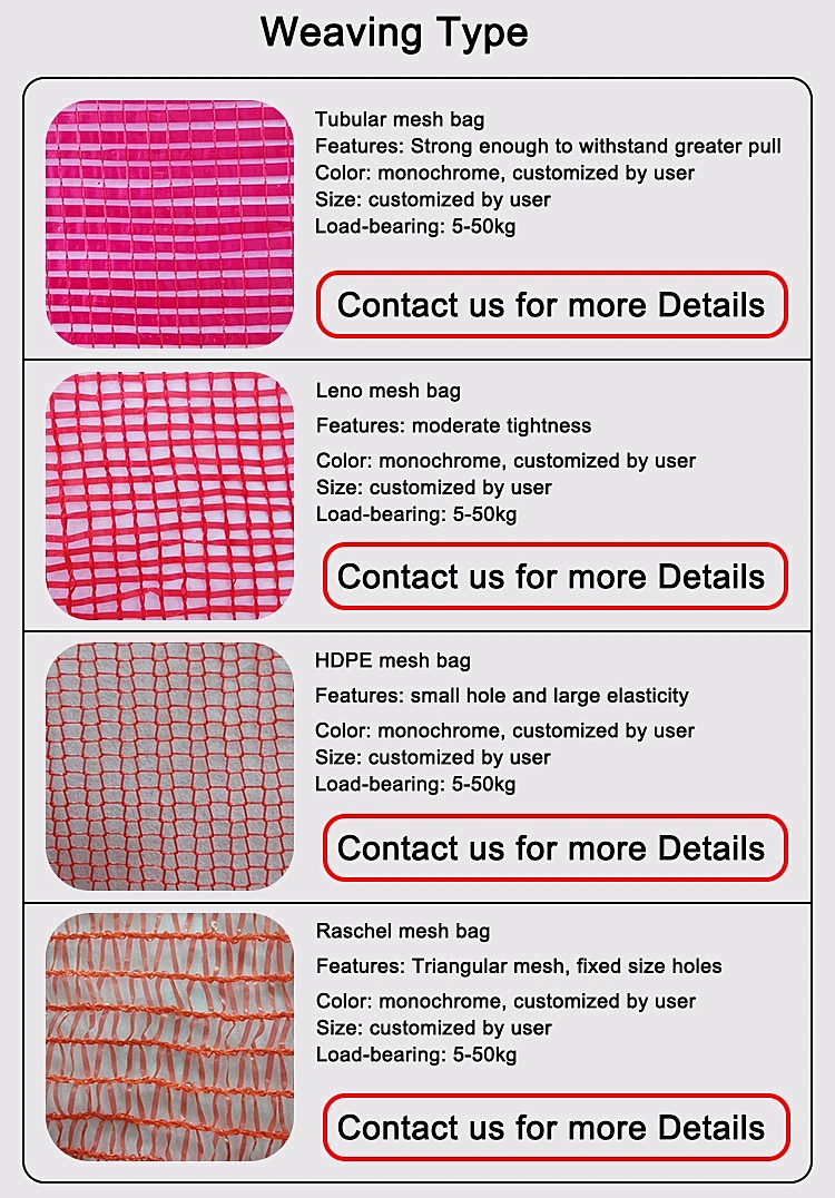 100% New Polypropylene Material PP Mesh Bag 5kg 15kg for Potatoes Onions