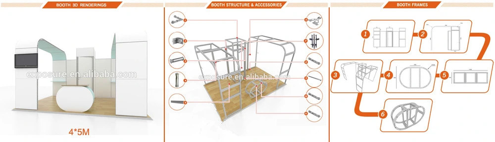 Light Weight European Standard Aluminum Trade Show Booth or Exhibition Booth