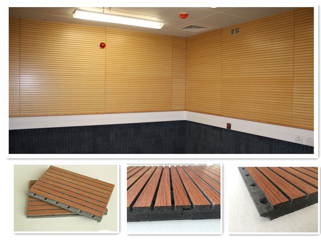 Absorbing Materials Grooved Acoustic Panel for Wall