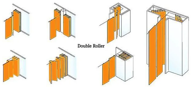 Soundproof Decorative Material Folding Movable Partition Walls with Installation