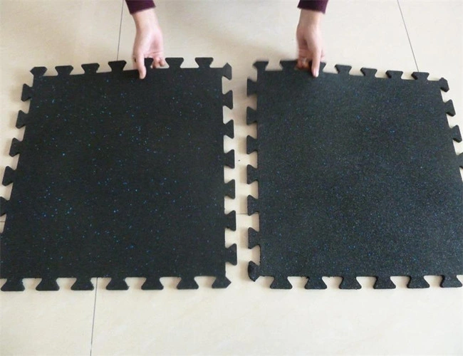 Oil Resistance Rubber Mat, Anti-Slip Interlocking Gym Rubber Floor Mat, Outd or Rubber Mat