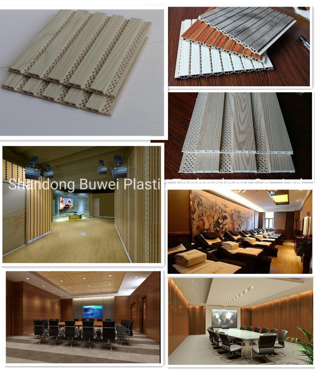 Natural Color Wood Plastic Composite Sound Absorbing Panel for Office