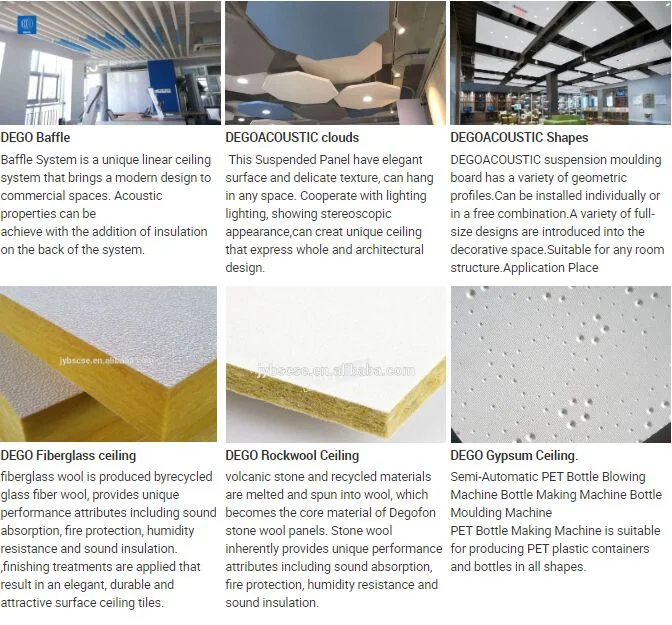 Acoustic Fiberglass Ceiling Board Fire Retardant Sound Absorbing Soundproof Material