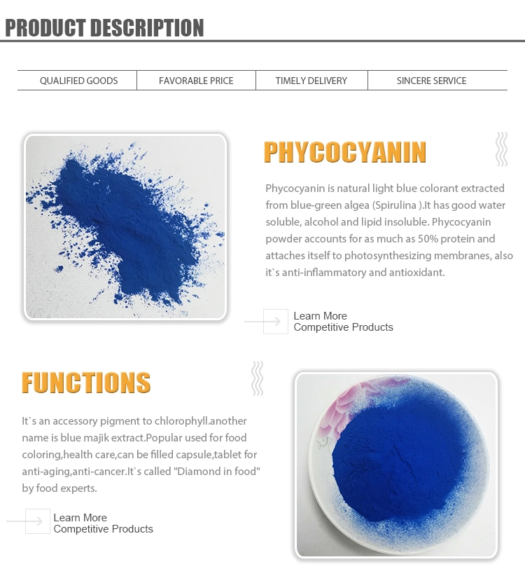 Blue Spirulina Powder Natural Spirulina Extract E18 Powder Phycocyanin