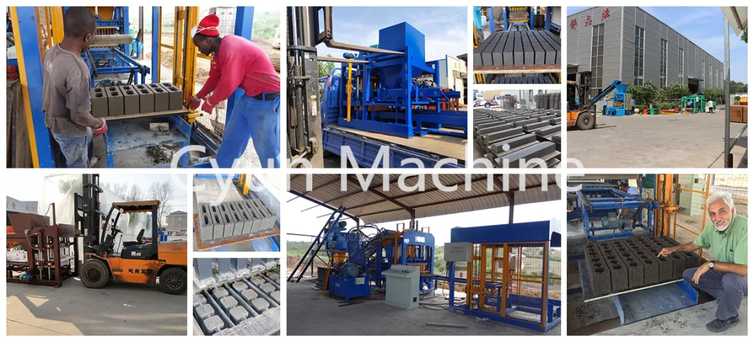 Qtj4-25 Simple Full Automatic Hollow Block Solid Brick Machine Production Line for Sale