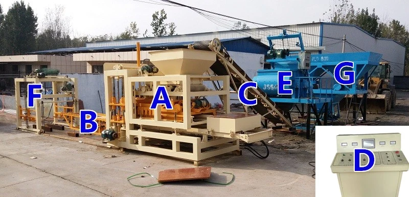 Fuda Qt4-15 Automatic Zig Zag Brick Machine Cabro Block Machine Solid Block Brick Making Machine