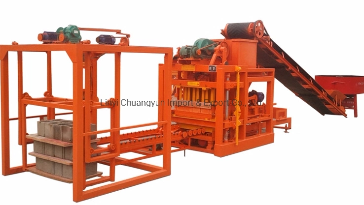 Qtj4-25 Automatic Concrete Solid Hollow Block Making Production Line Machine