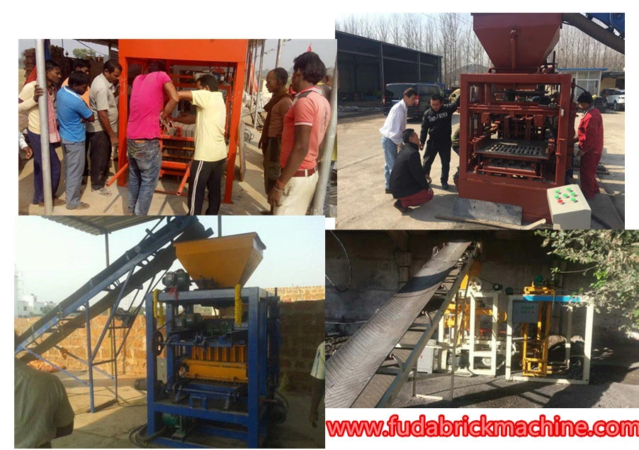 Semi Automatic Block Production Line Qt4-24 Brick Machine Equipment