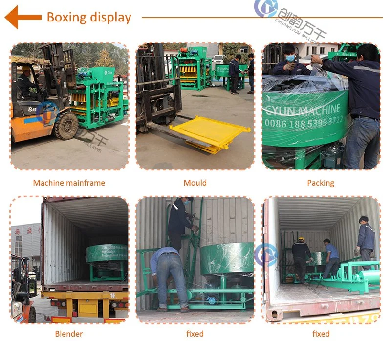 Qtj4-25 Simple Full Automatic Hollow Block Solid Brick Machine Production Line for Sale