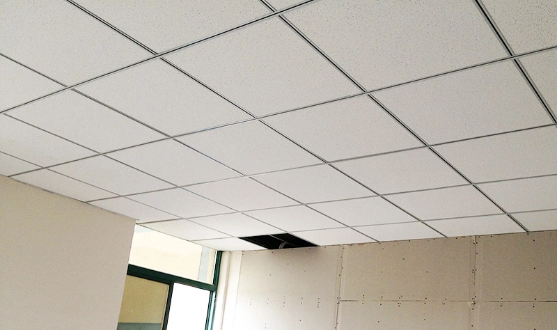 PVC Laminated Gypsum Ceiling Tiles/PVC Gypsum Board White Color PVC Gypsum Ceiling Tile 595*595