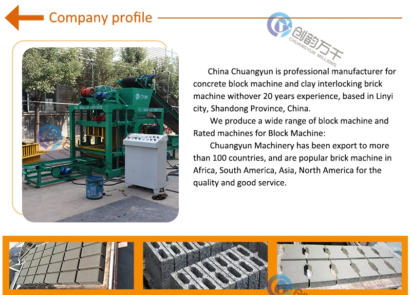 Qtj4-25 Simple Full Automatic Hollow Block Solid Brick Machine Production Line for Sale