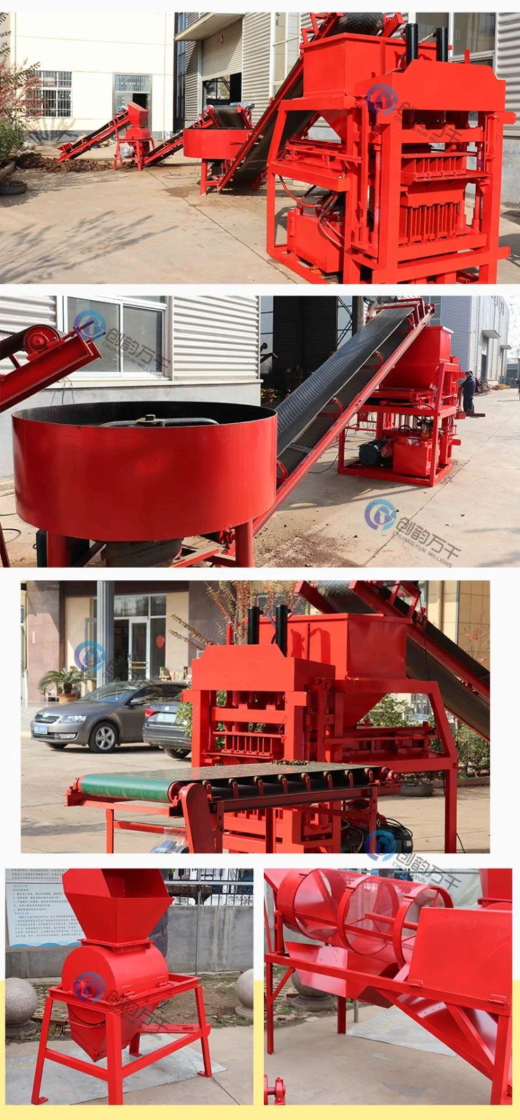 Cy4-10 Small Scale Interlocking Brick Machine Clay Gypsum Block Machine Paver Block